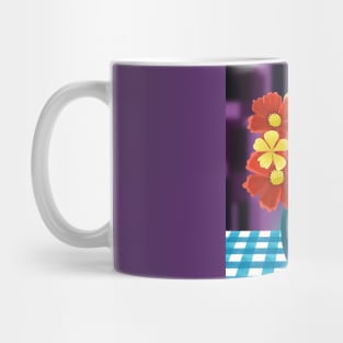 Vase of Red and Yellow Flowers Mug